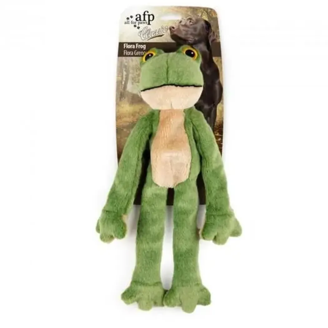 AFP Classic Hundebamse Frø - bamse i plys med squeaker