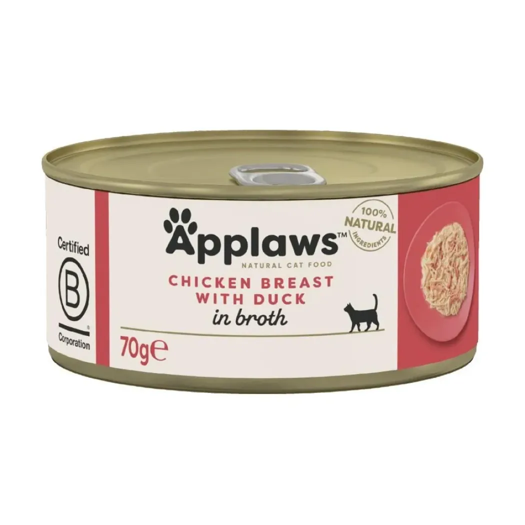 Applaws kattevådmad Kylling og And 70 g