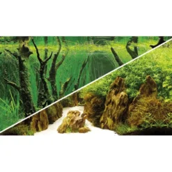 Baggrund til akvarium Canyon og Woodland (50 cm høj) 100 cm