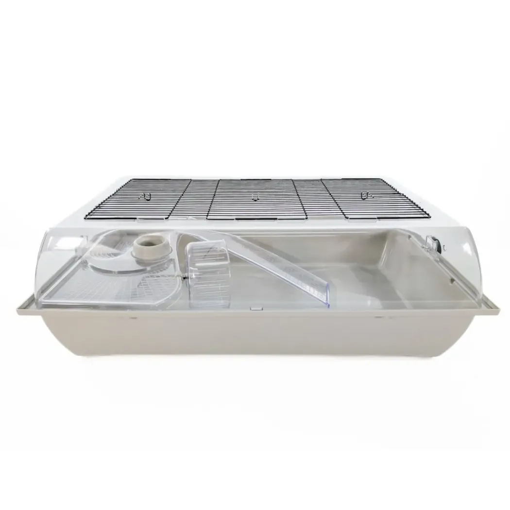 Big Alex hamsterbur Lysegrå 78 x 48 x 26,5 cm - rummeligt hjem til din hamster