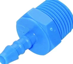 Blå nylon slangestuds 1/2 tomme (6 mm slange)
