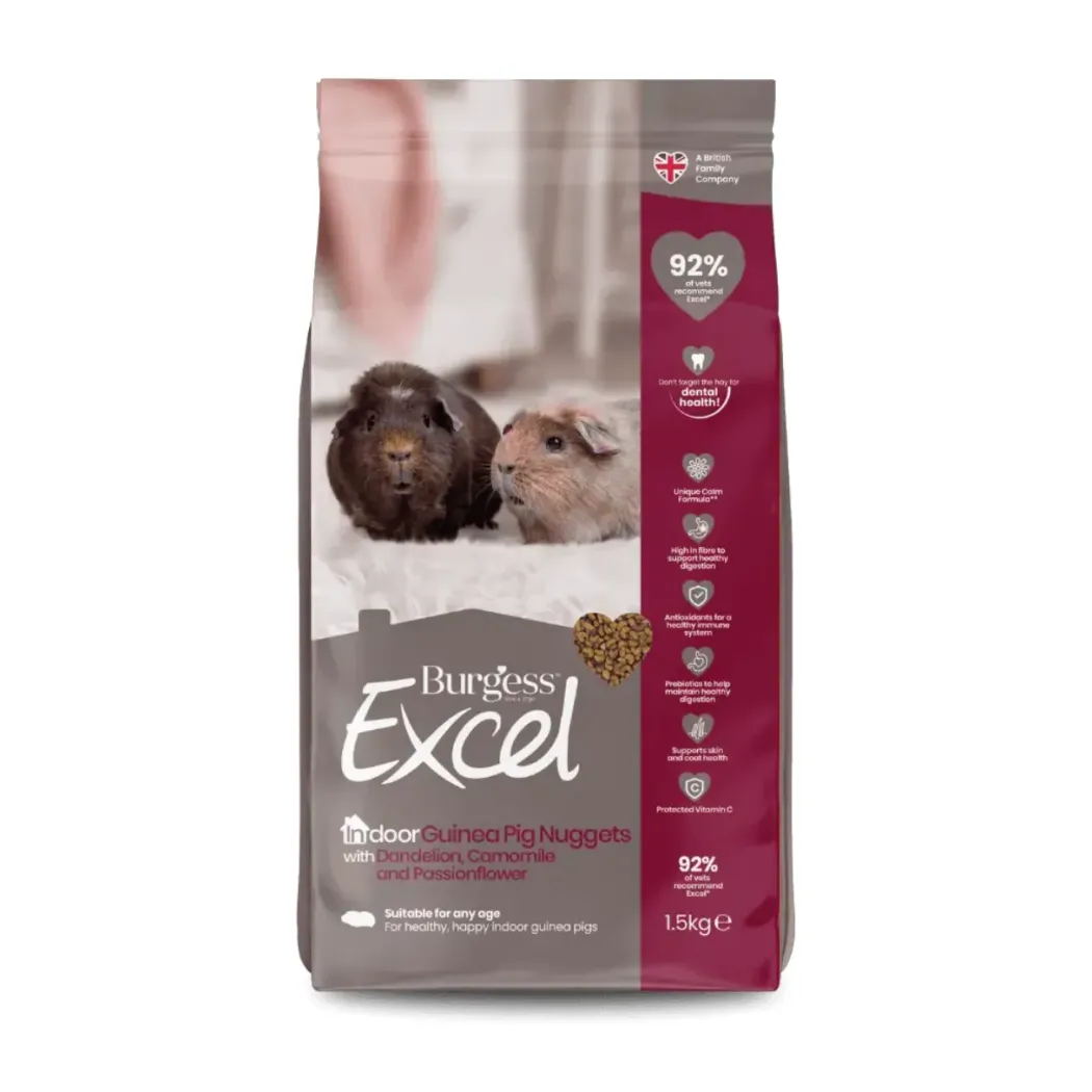 Burgess Excel Indoor Guinea Pig 1,5 kg - målrettet foder til inde marsvin