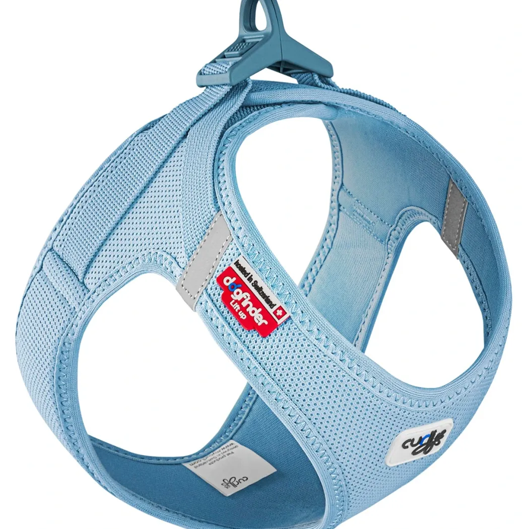 Curli Vest Hundesele Clasp Air Mesh M Skyblue - balanceret komfort til aktive hunde