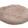 Cushion Krems fluffy rund hundeseng medium beige