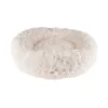 Cushion Krems fluffy rund hundeseng medium hvid