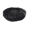 Cushion Krems fluffy rund hundeseng medium sort