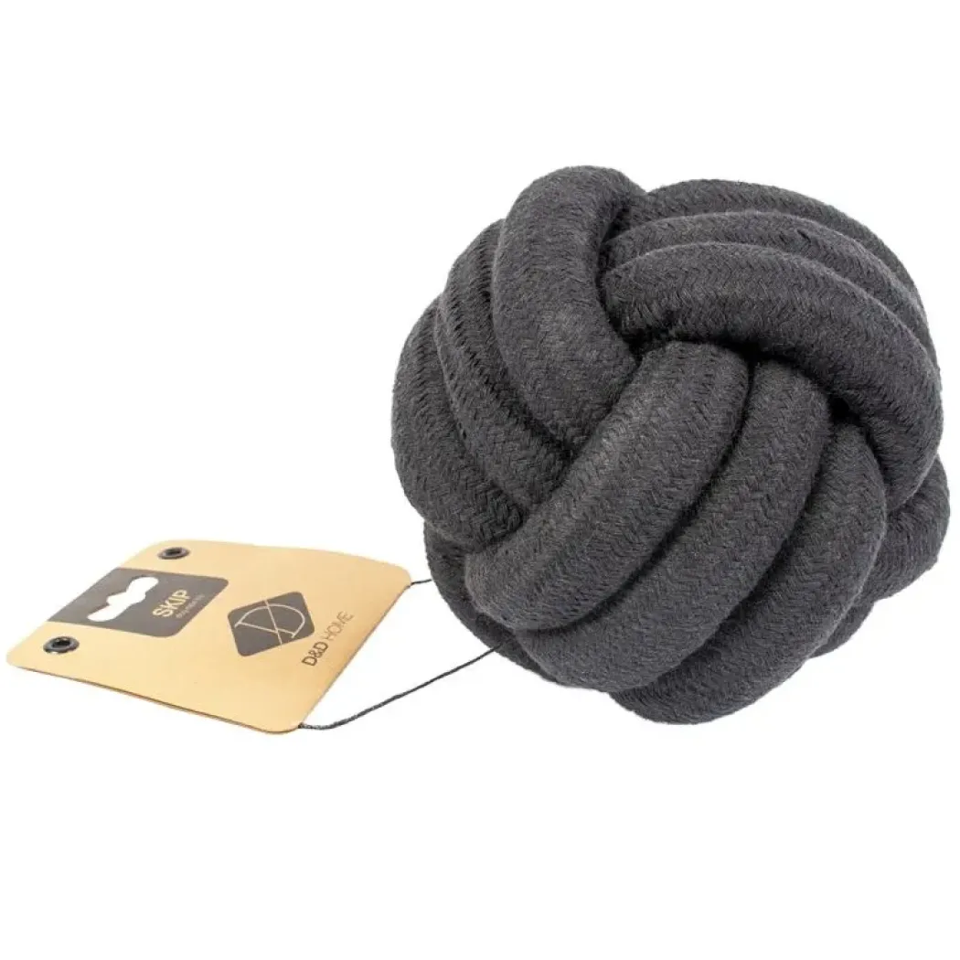 D&D Home Skip Ball L 15 cm Sort Knudereb 18 mm - hundelegetøj