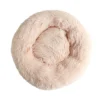 Donut Cozy Hundeseng Laksefarvet 60 cm - blød seng til mellemstore hunde