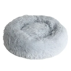 Donut Cozy Hundeseng Lysegrå 50 cm - blød og tryg seng til små hunde