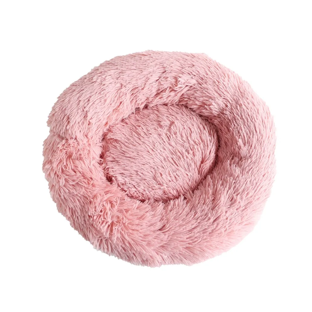 Donut Cozy Hundeseng Lyserød 50 cm - blød og hyggelig seng til små hunde