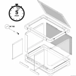 Exoterra Glas Terrarium Vista 60 Buet rude