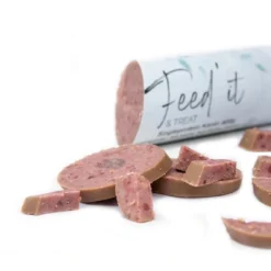 Feedit & Treat Pure Rabbit 400 g - naturlig kaninskærepølse til hund og kat
