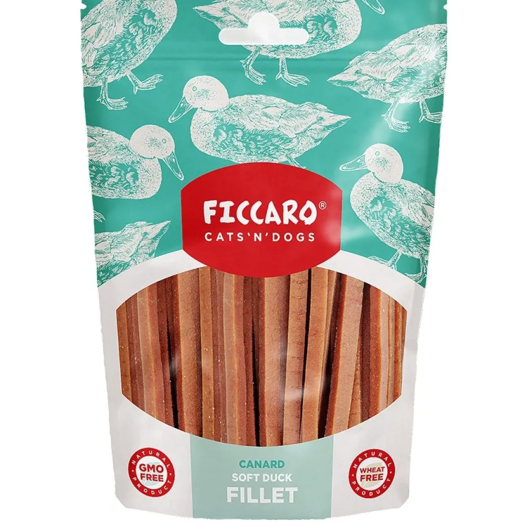 FICCARO Hundesnack And Soft Fillet - bløde andefileter 100 g