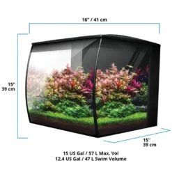 Fluval Flex akvarium 2.0 57 Liter Sort