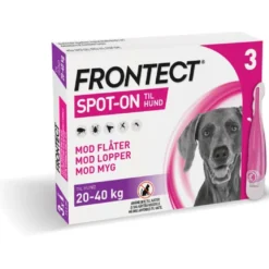 Frontect spot on 3 x 4 ml til hunde 20-40 kg - effektiv beskyttelse mod parasitter