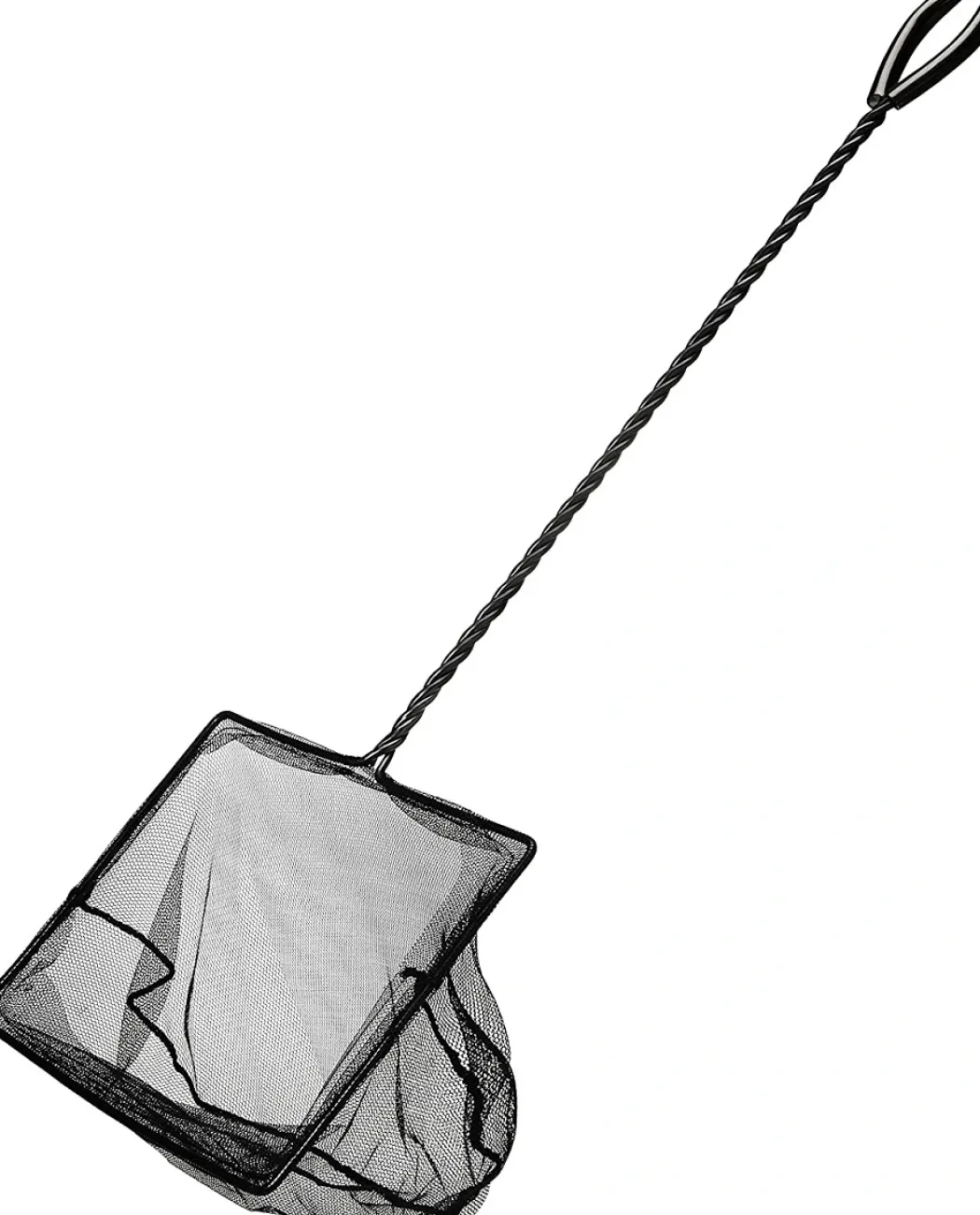Hagen Fiskenet grovmasket 25 cm 35 cm skaft Sort