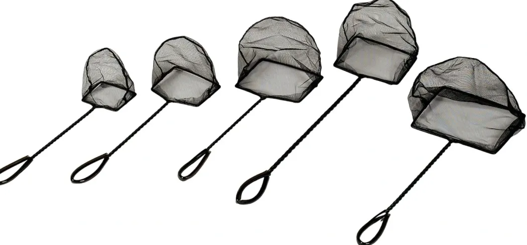 Hagen Fiskenet grovmasket 20 cm 40 cm skaft Sort