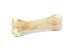 Håndlavet Presset Tyggeben med fyld af lam 12 cm 55 g - naturlig hundesnack