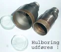 Hulboring i glas 34 mm hul (Max. 19 mm glas)