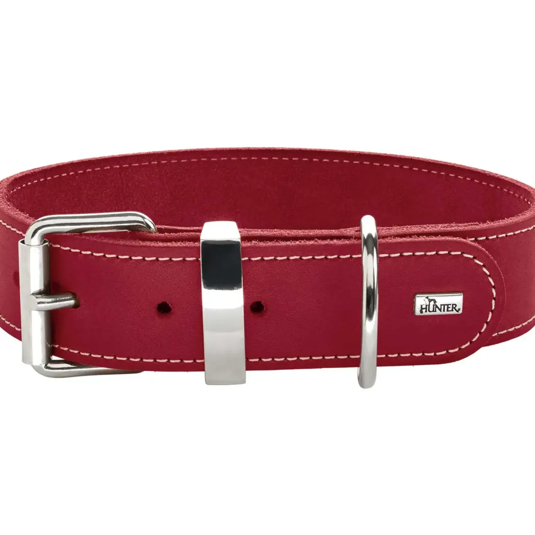 Hunter Aalborg Special Hundehalsbånd Rød 35 - 24-30 cm
