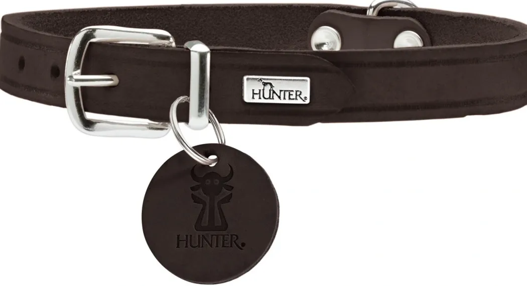 Hunter Aalborg Sport Mørkebrun 32 hundehalsbånd - 24-29 cm
