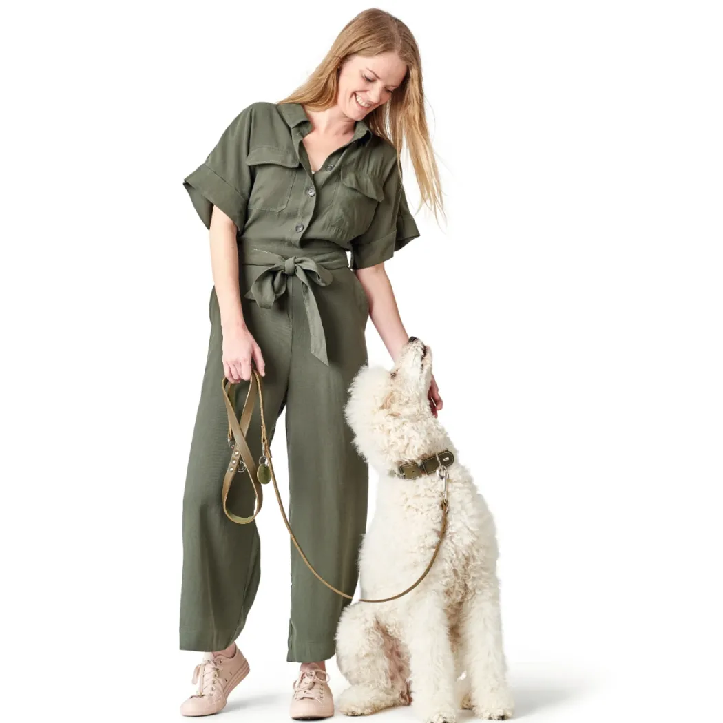 Hunter Aalborg Sport Oliven 52 hundehalsbånd - 38-47 cm