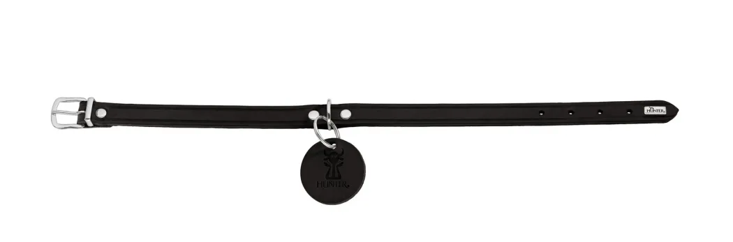 Hunter Aalborg Sport Sort 42 hundehalsbånd - 32-38 cm