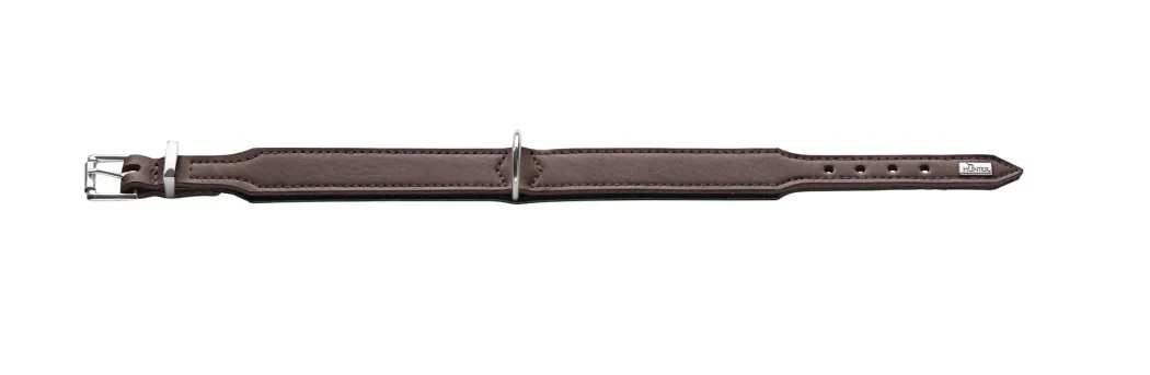 Hunter Basic halsbånd str.42 Brun - 35,0-39,5 cm