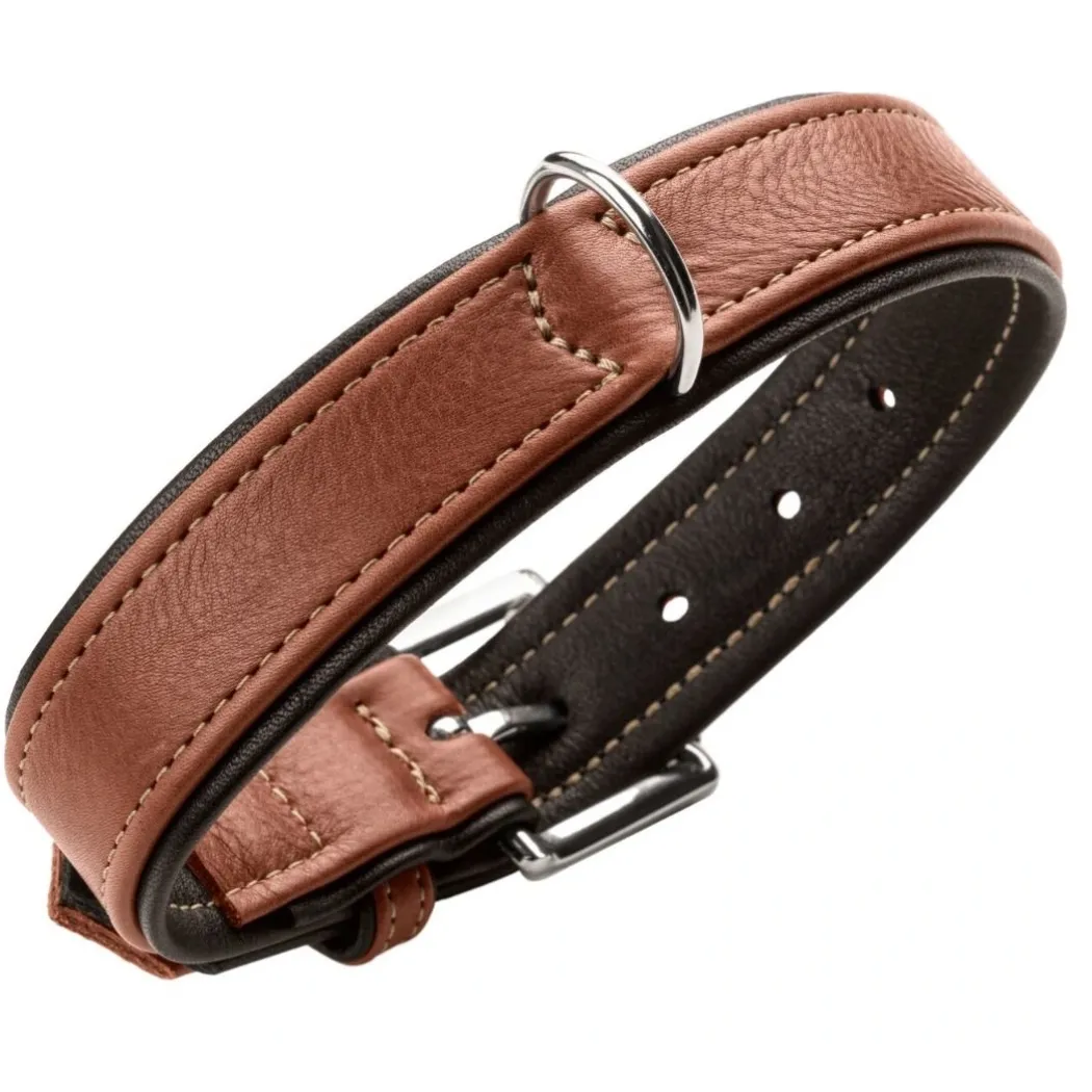 Hunter Canadian UP Hundehalsbånd Large 65 Cognac/Sort - 50-56 cm