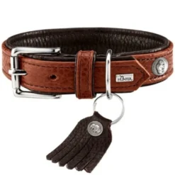 Hunter Cody 50 Cognac Mørkebrun hundehalsbånd - 37-43 cm