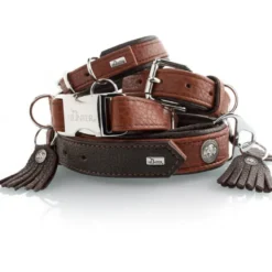 Hunter Cody 60 Mørkebrun Cognac hundehalsbånd - 46-52 cm