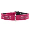 Hunter Diamond Petit Pink 24 læderhalsbånd - 17-21 cm