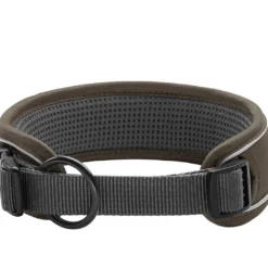 Hunter Divo Hundehalsbånd XL 55-65 Brun/Grå - justerbart hundehalsbånd (55-65 cm, B 5,5 cm