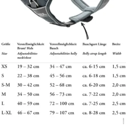 Hunter Divo hundesele L brun/grå just mave 72-100 cm - Kraftig støtte og tryg pasform