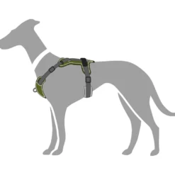 Hunter Divo hundesele L-XL grøn/grå just mave 79-107 cm - Stabil kontrol og komfort