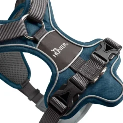 Hunter Divo hundesele L-XL petrol/grå just mave 79-107 cm - Ergonomisk komfort og refleks