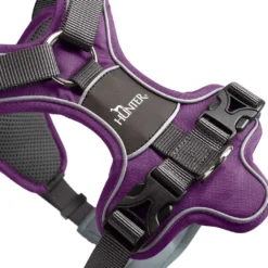 Hunter Divo hundesele L-XL violet/grå just mave 79-107 cm - Ergonomisk komfort og refleks