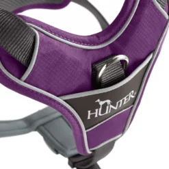 Hunter Divo hundesele L-XL violet/grå just mave 79-107 cm - Ergonomisk komfort og refleks