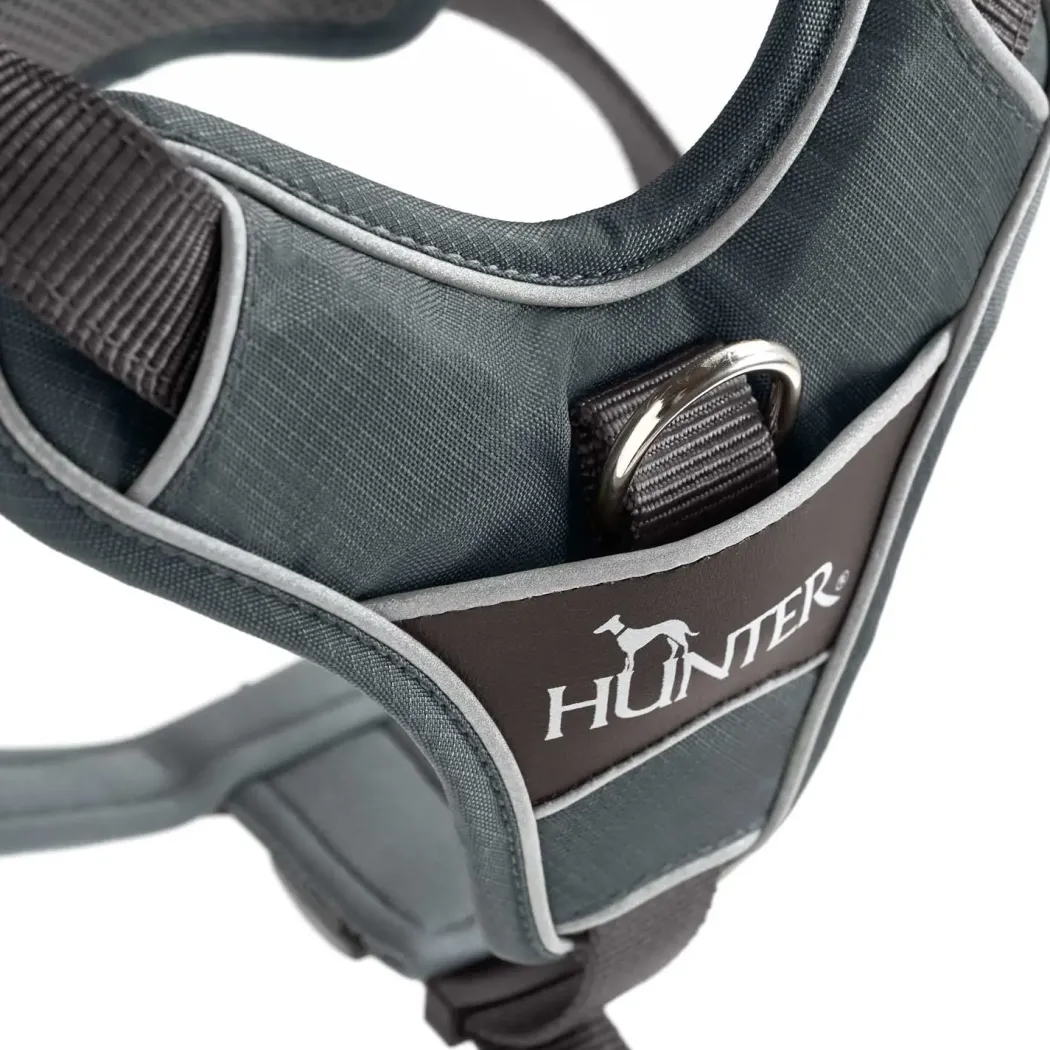 Hunter Divo hundesele XS grå/grå just mave 34-47 cm - Stabil kontrol og komfort
