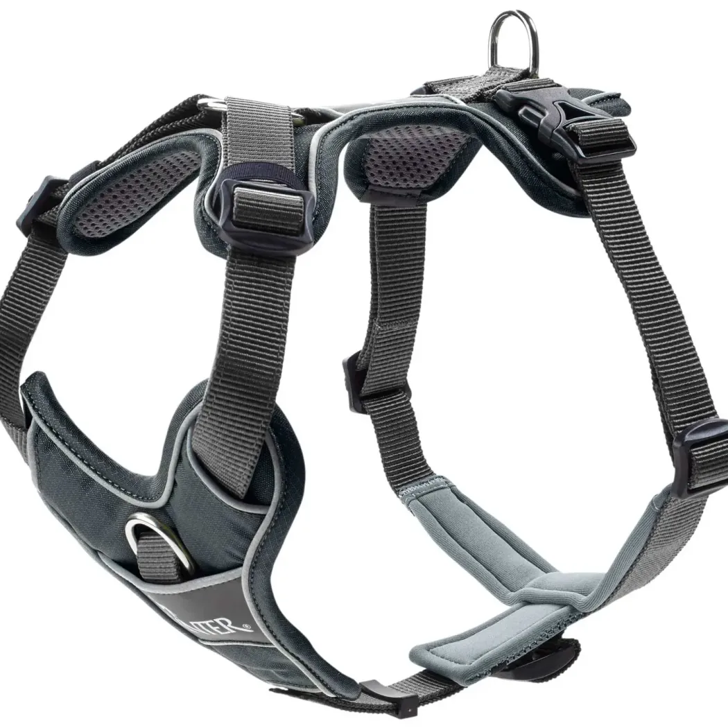 Hunter Divo hundesele XS grå/grå just mave 34-47 cm - Stabil kontrol og komfort