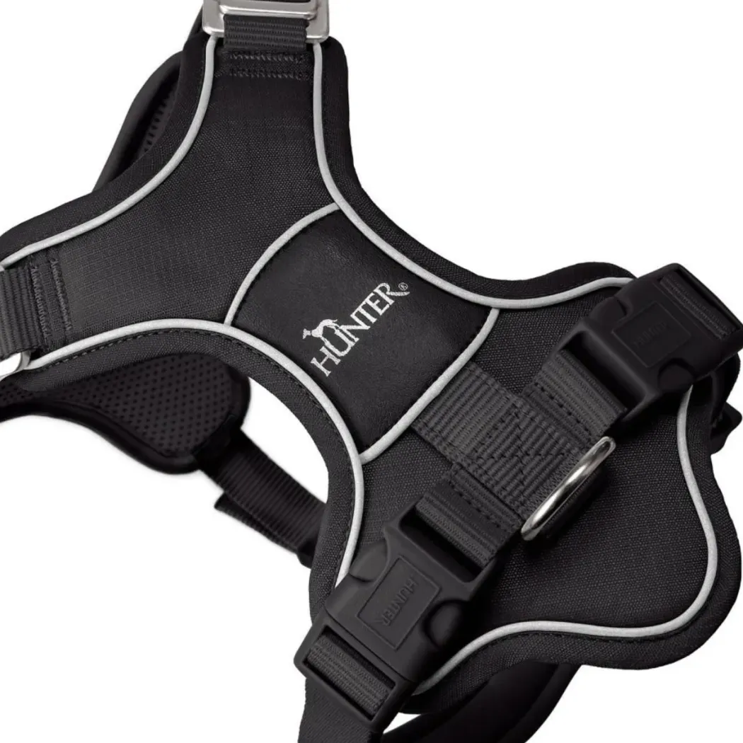 Hunter Divo Up hundesele L-XL sort just mave 79-107 cm - Maksimal stabilitet og tryg kontrol