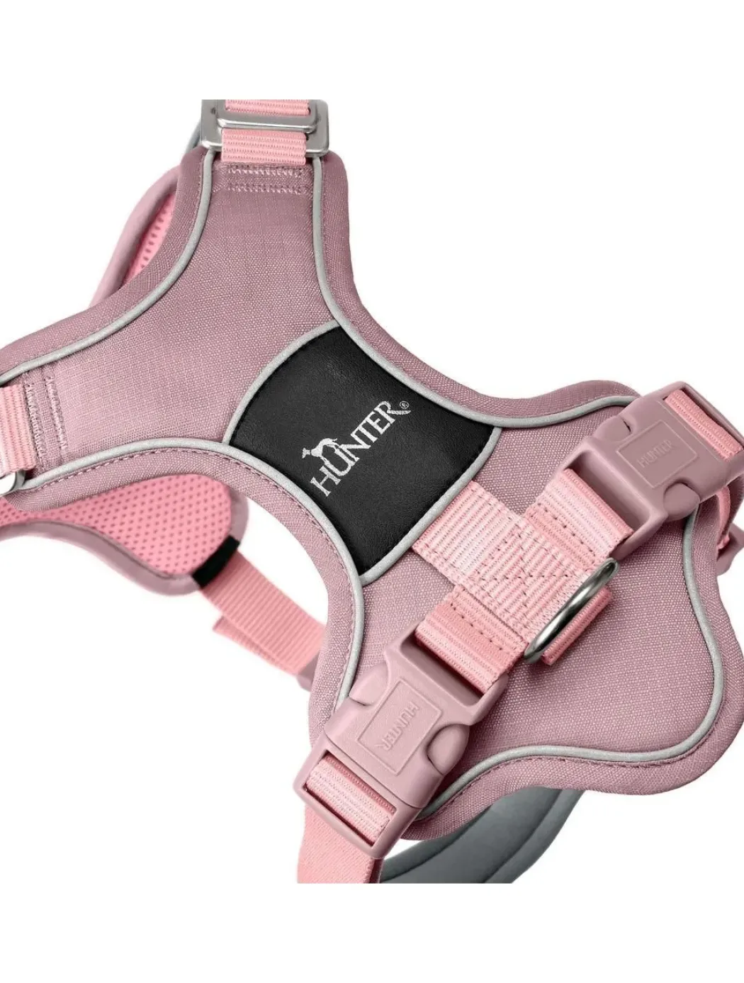 Hunter Divo Up hundesele S lyserød just mave 45-56 cm - Rolig påtagning og stabil komfort