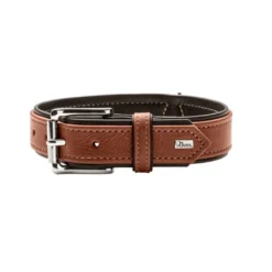 Hunter Dressur HundeHalsbånd 40 Mørkebrun Elglæder - 35-43 cm