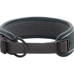 Hunter Halsbånd Divo S Grå/Grå - justerbart hundehalsbånd (25-35 cm, B 4 cm)