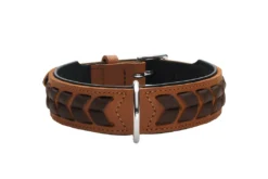 Hunter Halsbånd El Paso S-M 50 Cognac/Sort - 37-43 cm