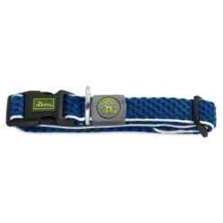 Hunter hunde halsbånd Hilo Blå L-XL - justerbart hundehalsbånd (40-60 cm, B 3,2 cm)