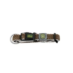 Hunter hunde halsbånd Hilo Brun L-XL - justerbart hundehalsbånd (40-60 cm, B 3,2 cm)