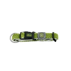 Hunter hunde halsbånd Hilo Lime L-XL - justerbart hundehalsbånd (40-60 cm, B 3,2 cm)