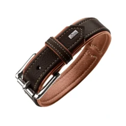Hunter Hundehalsbånd læder Canada Elg Str.45 Sort/Cognac - 33-39 cm