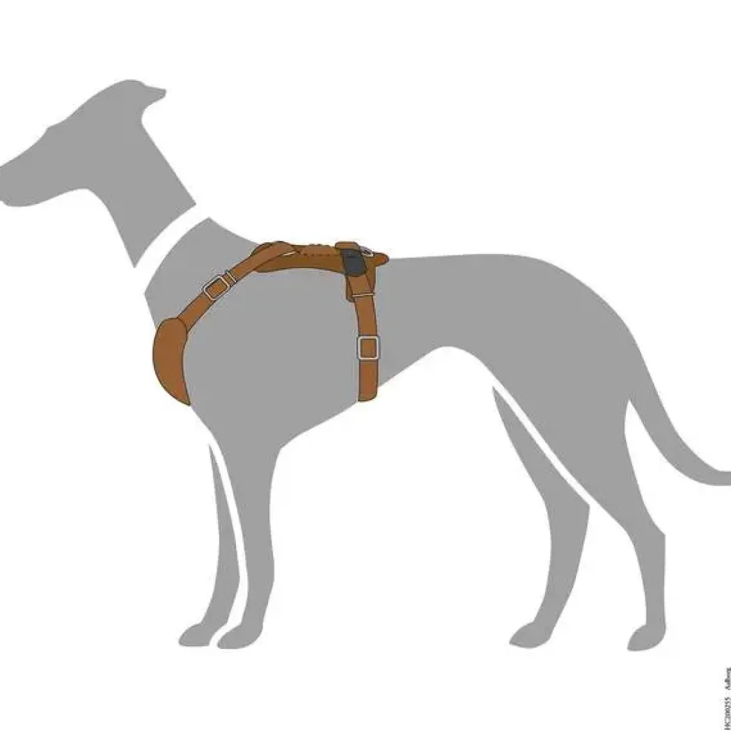 Hunter Hundesele Aalborg cognac XXL (M-L/2) - Bryst/hals 62-90 cm